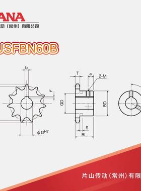 SUSFBN60B 齿数：10~17 不锈钢成品孔链轮 新JIS键槽规格