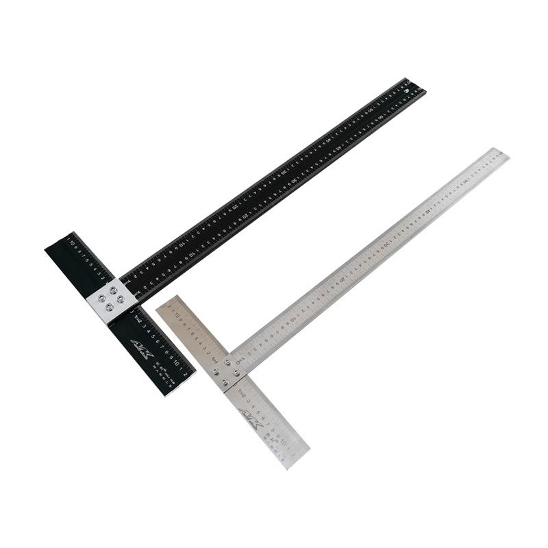 61K31米铝合金不锈钢1.2米.5米Tt型尺劃綫90度直角尺广告工具丁字