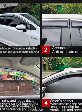 适用猎豹CS6晴雨挡车窗雨眉遮阳板配件改装防雨WindowVisor