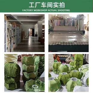 褶皱布艺灯罩外壳通用遮光防刺眼床头e27灯口台吊灯书房客厅餐厅