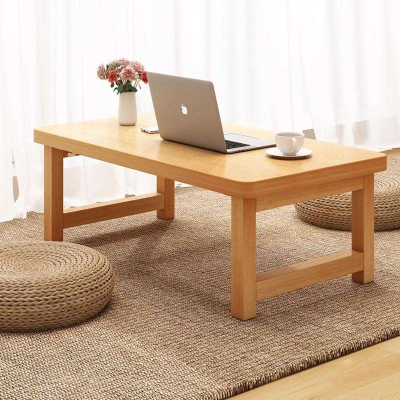 飘窗小桌子小茶几日式茶桌宿舍实木腿书桌折叠炕桌卧室床上电脑桌