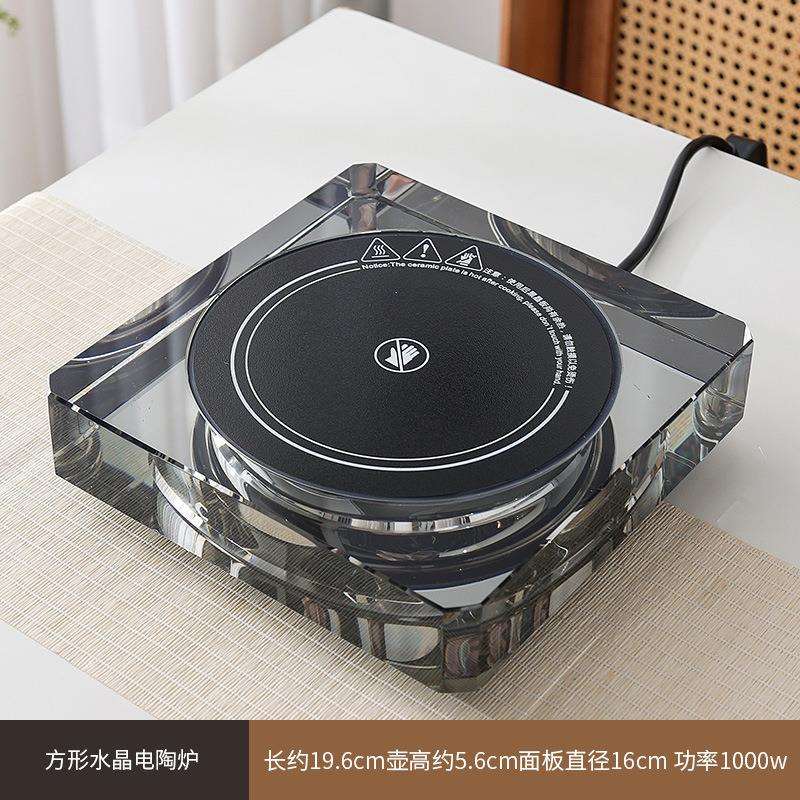 家用水晶电陶炉办公室陶瓷提梁壶泡茶蒸煮一体智能电热炉创意室内