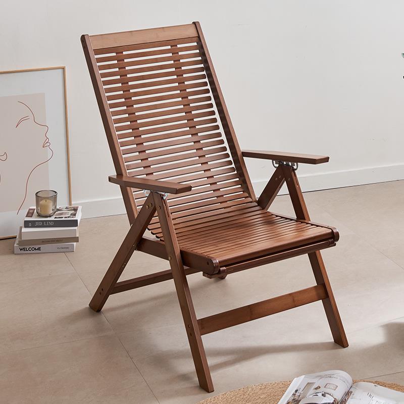 天台悦先躺椅折叠式午休凉椅家用阳台休闲懒人逍遥椅楠竹靠背椅户