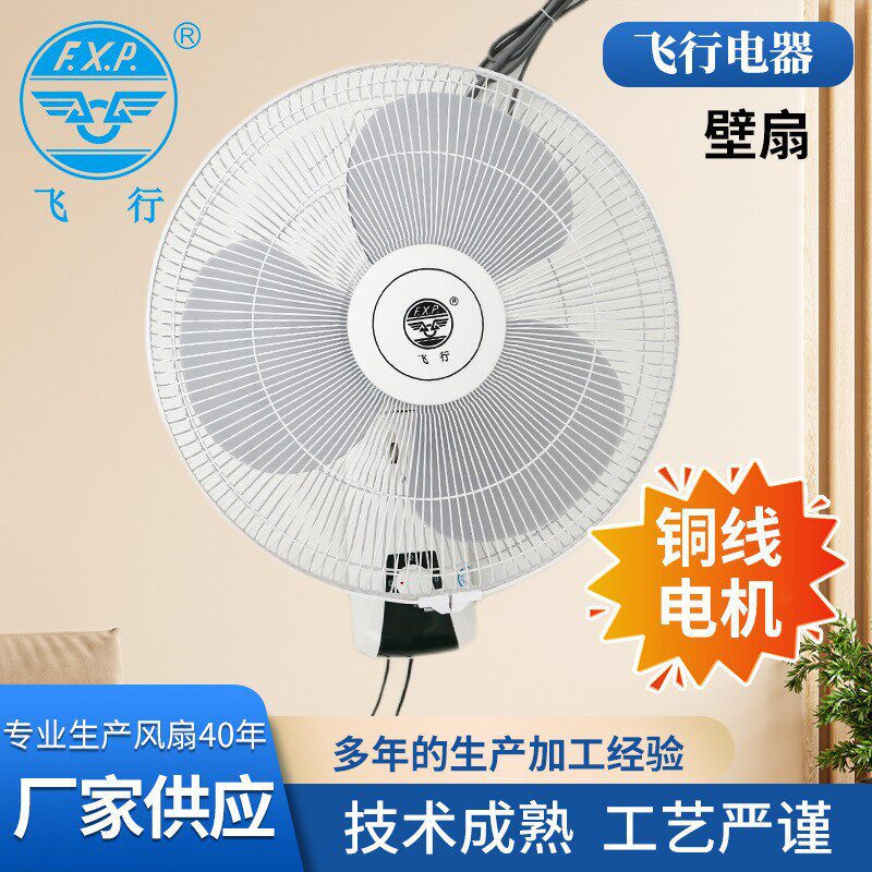 飞行牌16寸壁扇大风力400mm拉制挂墙扇墙上扇体育馆办公室课室宿