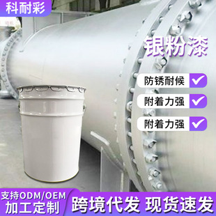 跨境厂家室外快干银粉漆高覆盖栏杆铁门油漆钢结构大桶金属防锈漆