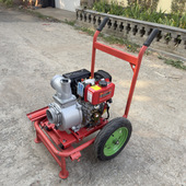 厂家供应工地污水泵 移动式 手推车柴油机抽水泵 12寸污水自吸泵