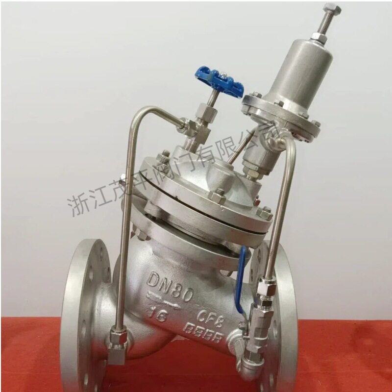 大口径AX742X-10Q隔膜式安全泄压持压阀球墨QT450铸铁法兰连接