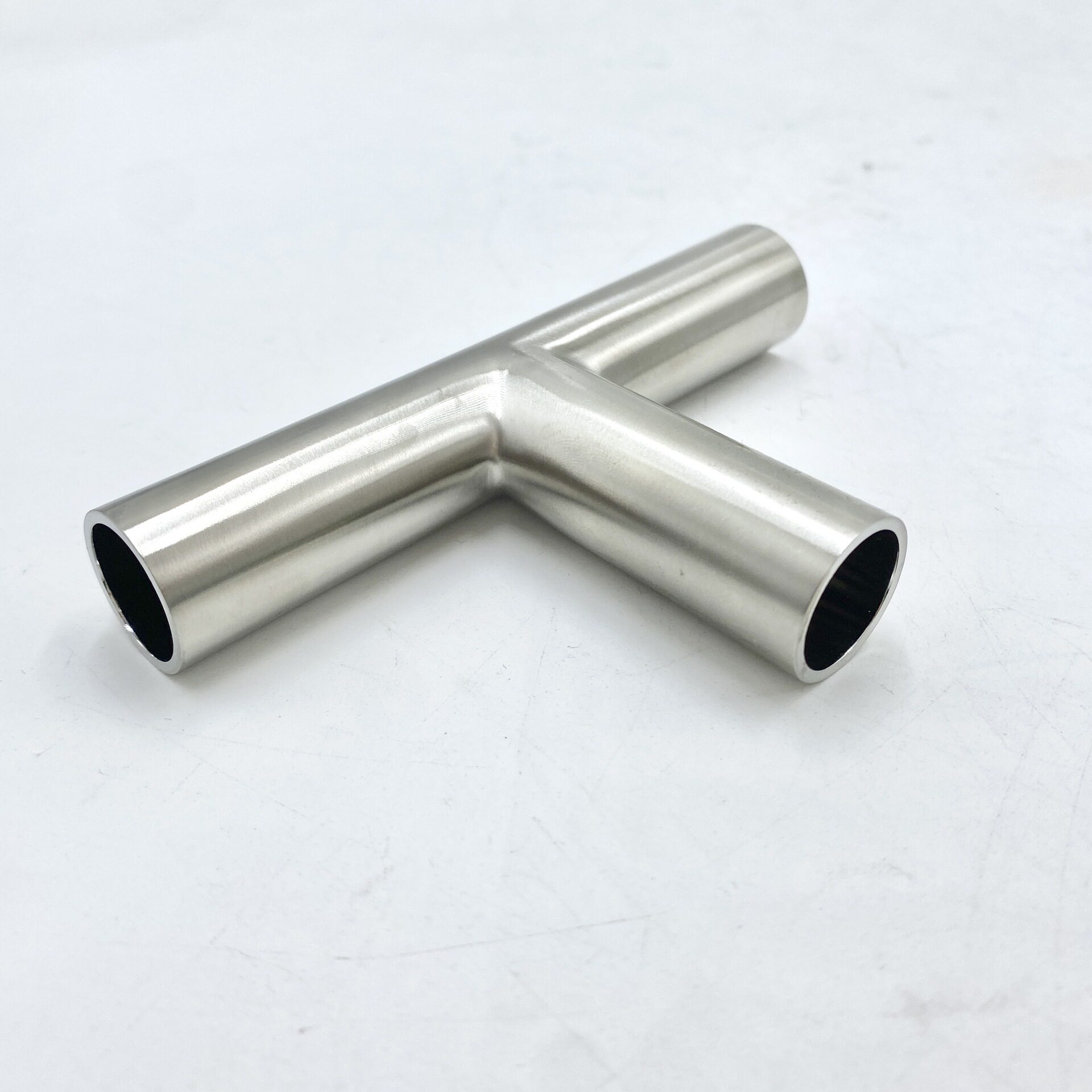 316L不锈钢BA级内外光亮电解抛光三通 卫生高洁净EP级管件气路管