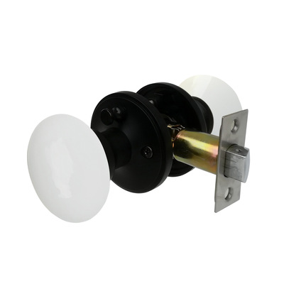 陶瓷门把手美式高档房门浴室锁白色陶瓷室内门锁white door knob
