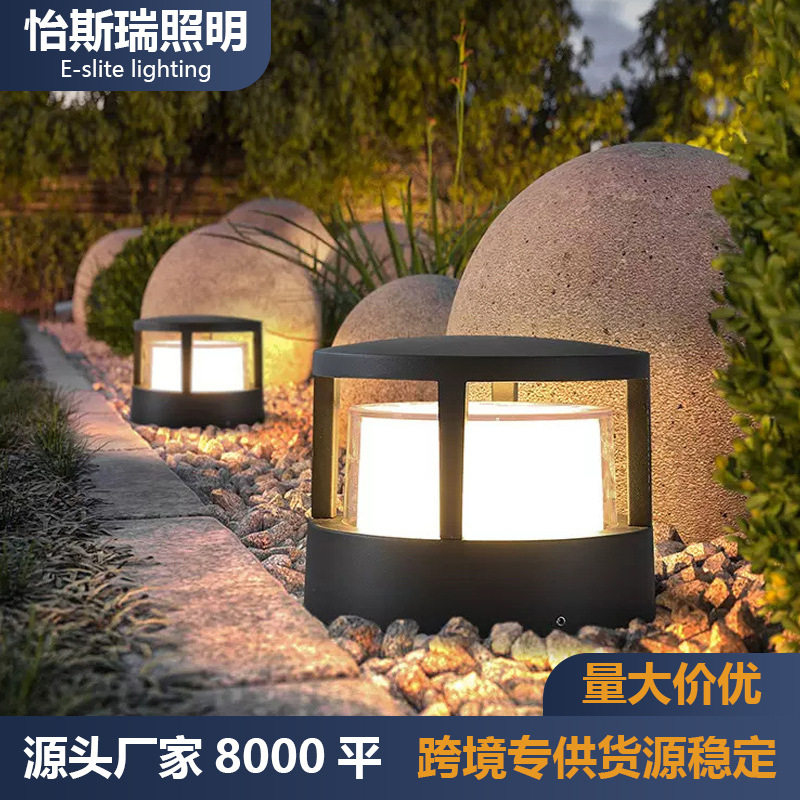 跨境太阳能户外庭院灯酒店小壁灯别墅照明灯防水草坪灯铝壳路径灯