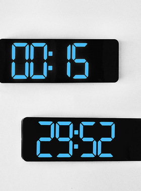 13寸简约座挂两用客厅时钟大字体电子钟多组闹钟多功能钟新6629