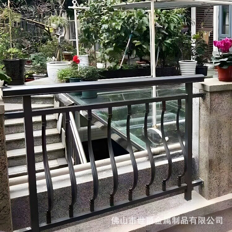 欧式铝合金阳台护栏简约楼梯扶手铝艺护栏室外别墅自建房阳台扶手
