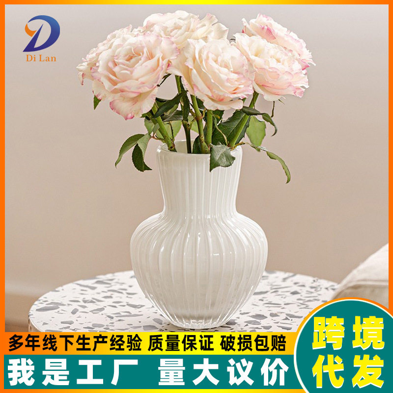 isn风花瓶玻璃花盆白色高级感轻奢水培养插花客厅桌面装饰摆件,电子元器件市场,电线扎带/束线带,淘宝优惠券,粉丝福利购,淘宝优惠卷