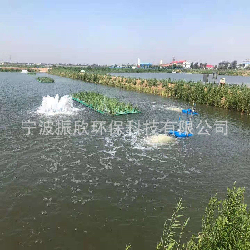 推流曝气机浮水造流式曝气不锈钢电机河道鱼塘增氧射流机