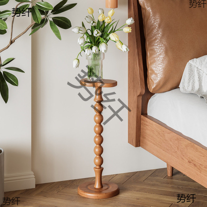 7W中古实木葫芦造型可移动边几
