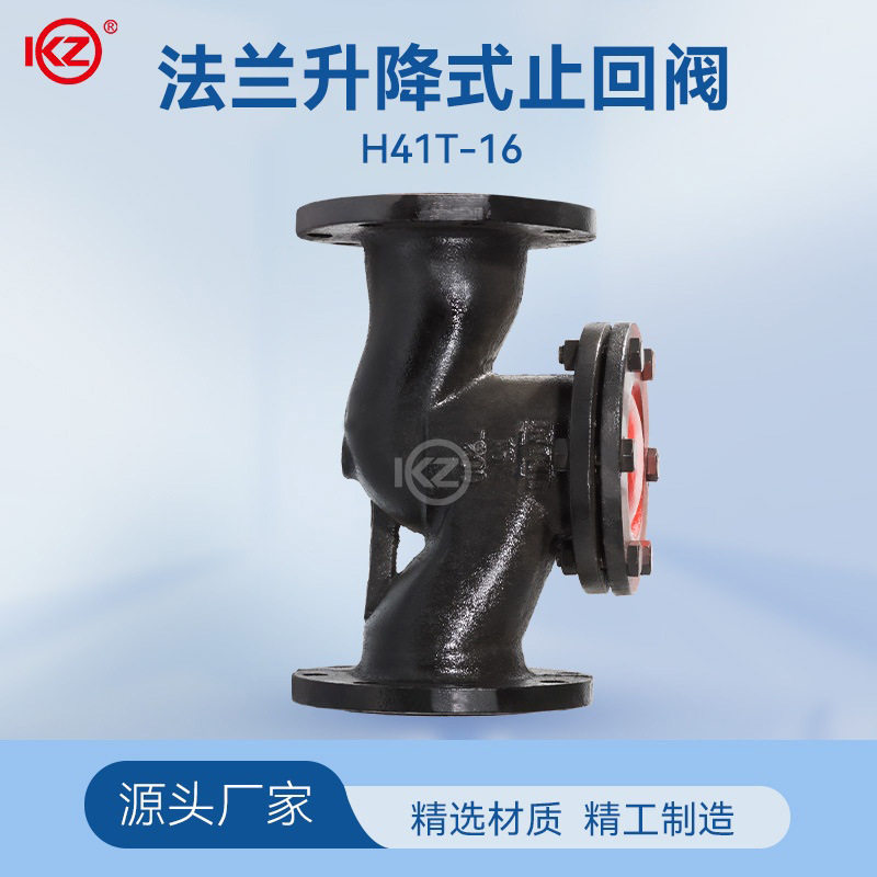 H41T-10旋启式止回阀 铸铁铜芯法兰升降式阀DN50 80 100 150 200