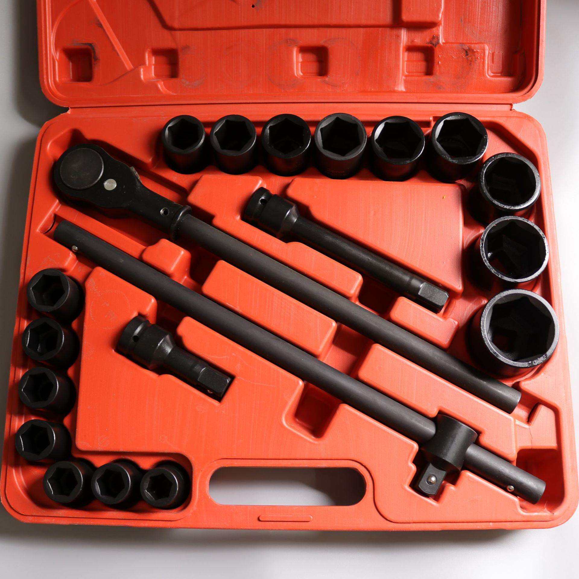 21件套3/4重型风炮套筒组套重型六角套筒十二花套筒扳手汽修工具