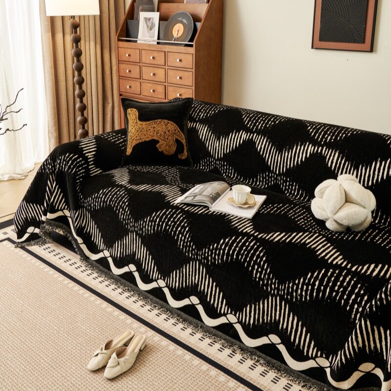 佑卓新款沙发巾简约现代轻奢高级感沙发盖布四季通用沙发套罩垫毯