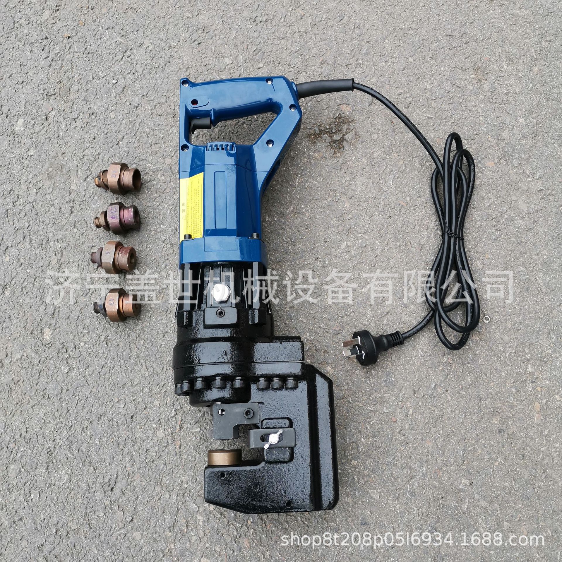 盖世角铁槽钢小型角钢冲孔器不锈钢光伏开孔神器手提式电动液压冲