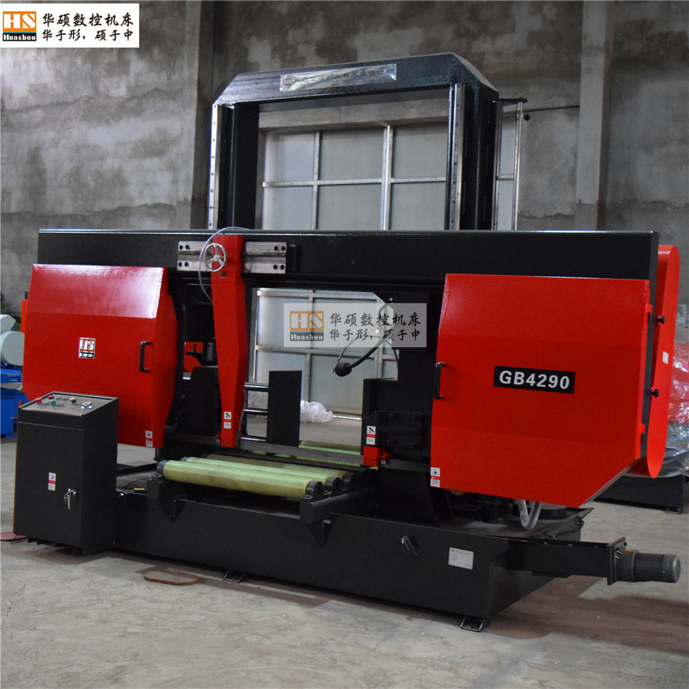 全新龙门锯床GB4280双柱线规液压带锯床方立柱800mm切割下料机