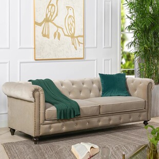 法式复古风小户型客厅布艺沙发简约美式三人位北欧轻奢客厅设计师