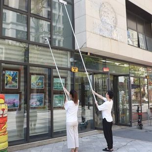 擦墙 办公擦窗户扫高空拖把清洁工家用伸缩杆加长打加固具神器套装