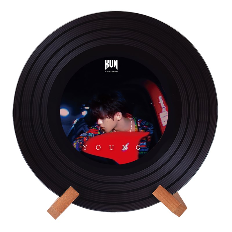 蔡徐坤kaun周边黑胶唱片摆件电视柜杂志架装饰摆件个性创意礼品