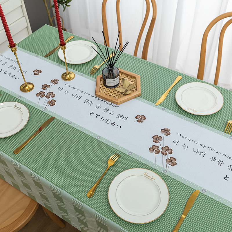 桌布防水防油免洗北欧网红pvc长方形餐桌布茶几布艺ins.学生书桌