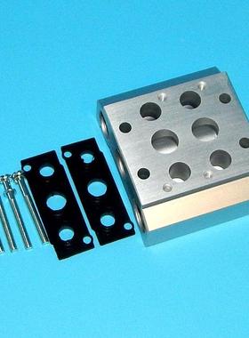 气动电磁阀底座7V210-08连接7V200M-2F/3F/4F/5F/6F20F汇流板位联