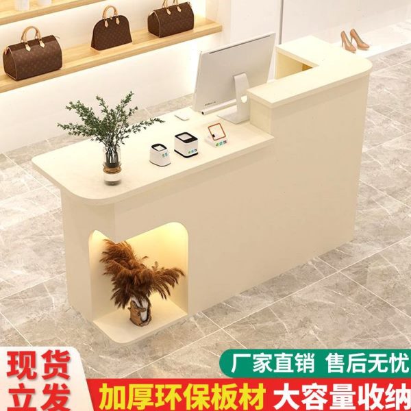 女装店服装店小型简约现代吧台桌接待台铺柜台前台桌收银柜台美容