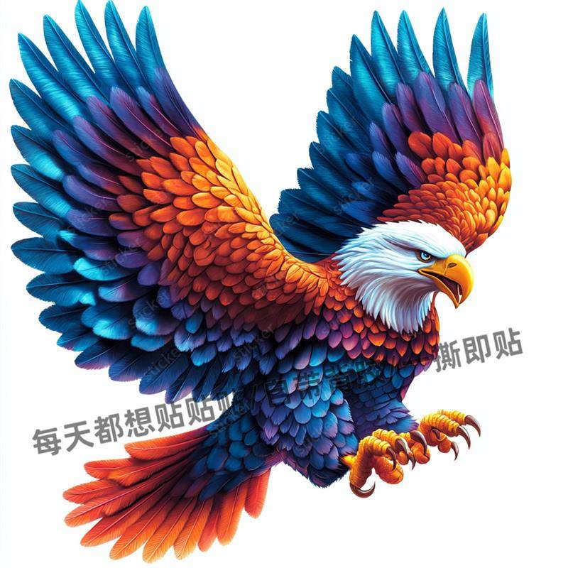 雄鹰展翅霸气老鹰贴纸电动摩托车汽车个性遮瑕贴画墙面装饰贴纸画