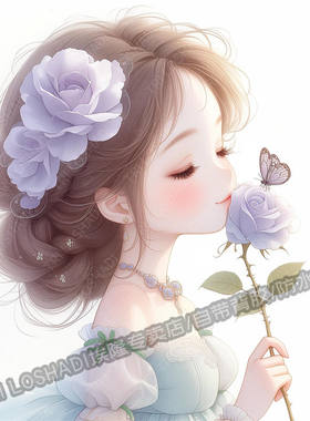 优雅气质美女贴画汽车电动车防水装饰治愈贴画墙上门窗冰箱自粘贴