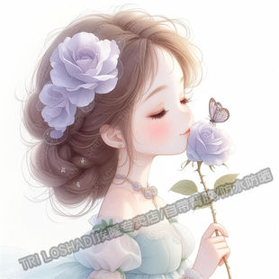 优雅气质美女贴画汽车电动车防水装饰治愈贴画墙上门窗冰箱自粘贴