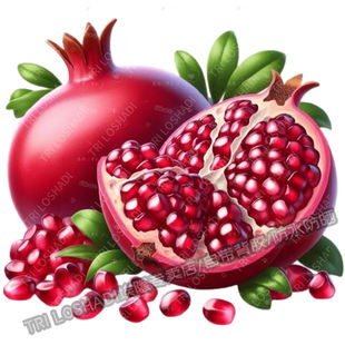多子多福石榴贴纸厨房冰箱水果瓷砖遮丑墙上门窗六六大顺家居贴画