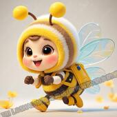 治愈系勤劳小蜜蜂贴纸墙上门窗冰箱遮丑装 饰可爱贴画汽车贴画马桶