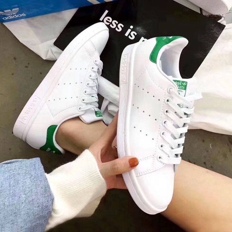 Adidas阿迪达斯三叶草Stan Smith经典绿尾男女轻便休闲板鞋M20324