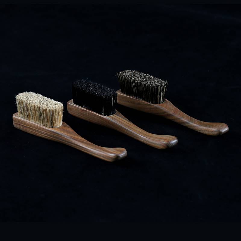 雅刷轩纯猪鬃毛文玩刷子核桃金刚橄榄核雕软硬不掉毛密小手工木柄