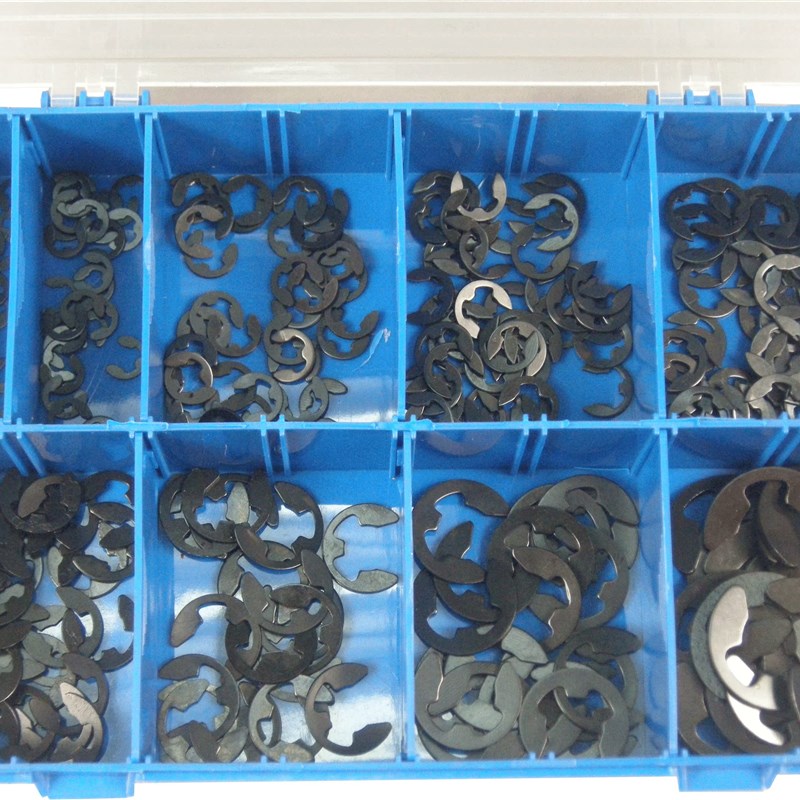 厂家直销300PCE型卡簧 E型卡环 挡圈 300只套装 组套盒
