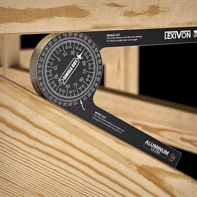 Miter Saw Protractor360量角器水平角度规木工角尺定位量角规