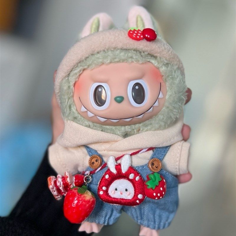 现货包邮Labubu棉花娃衣15cm尺寸潮玩泡泡玛特拉布布可爱背带裤,纺织面料/辅料/配套,其他纺织机械,淘宝优惠券,粉丝福利购,淘宝优惠卷