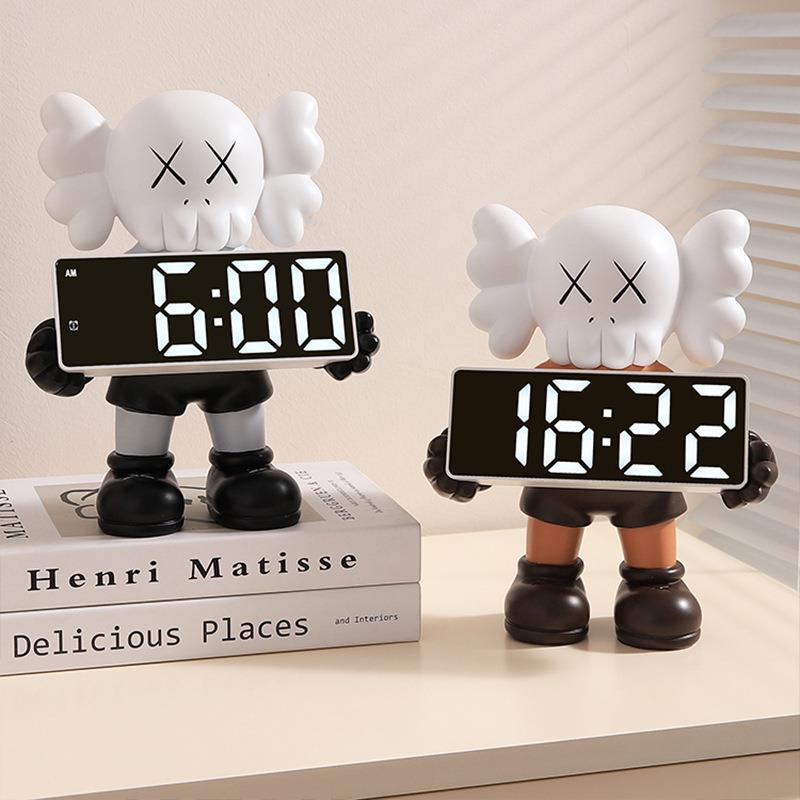 卡瓦斯时钟摆台式钟表摆放式电子闹钟台钟桌面摆件高颜值创意新款