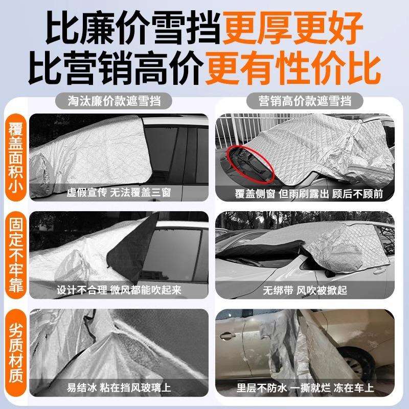 汽车前水箱防寒罩五菱之光防雪罩磁吸贴防冻大阳电动四轮车防雪罩