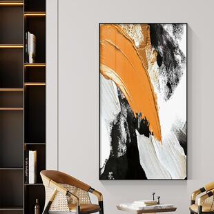 酒店油画现代简约轻奢厚彩抽象立体感装饰画玄关过道连廊客厅挂画