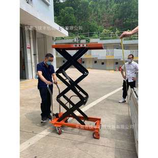 500kg2米手动平台车 液压模具台车 PTH500脚踏式 液压升降平台车