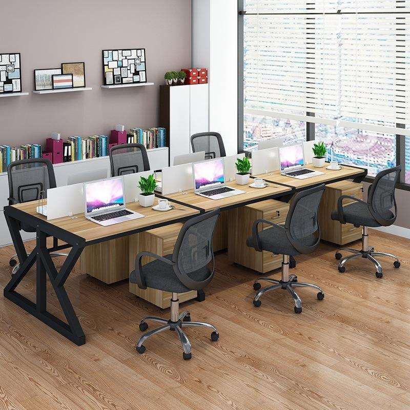 办公桌椅组合4/6人位简约现代四人位多人位员工电脑屏风卡位工位
