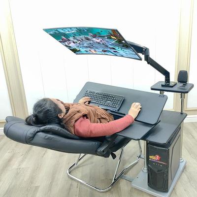 台式电竞桌坐舱头等太空舱悬浮支架电脑桌移动升降支架懒人桌