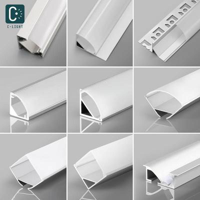 度斜发光灯槽线条灯悬浮吊顶窗帘盒灯带卡槽线性灯铝槽反光灯槽