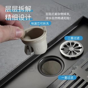 地漏枪排量大不锈钢厨房卫生间返灰阳台家用防臭地漏虫下水防通用