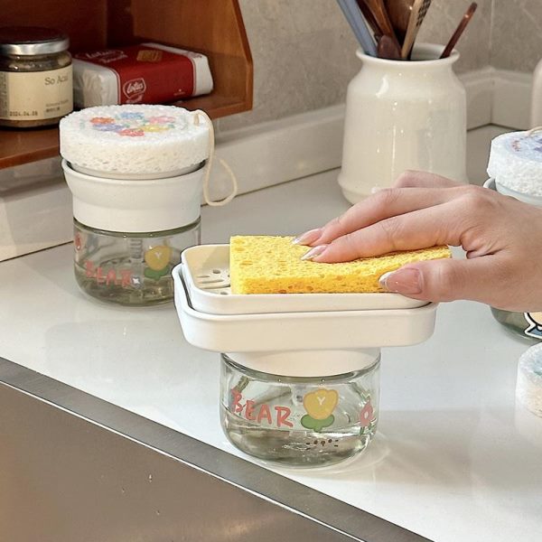 洗涤剂分装瓶可爱厨房洗洁精瓶按压器起泡器按压瓶大容量气泡收纳