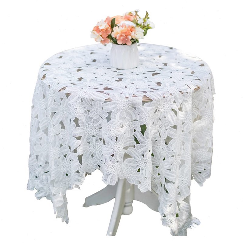 白色镂空蕾丝少j女心桌布茶几客厅家用长方形圆形欧式法式复古盖